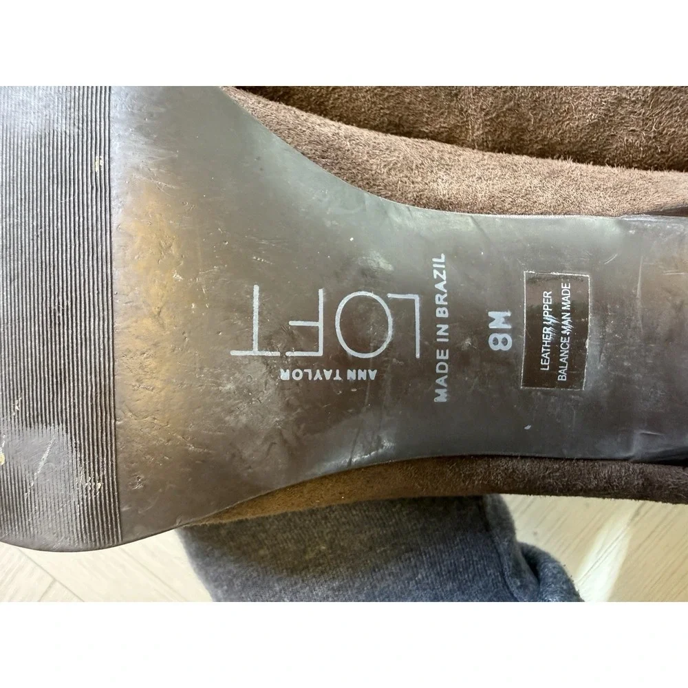 Ann Taylor Loft Brown Suede 2